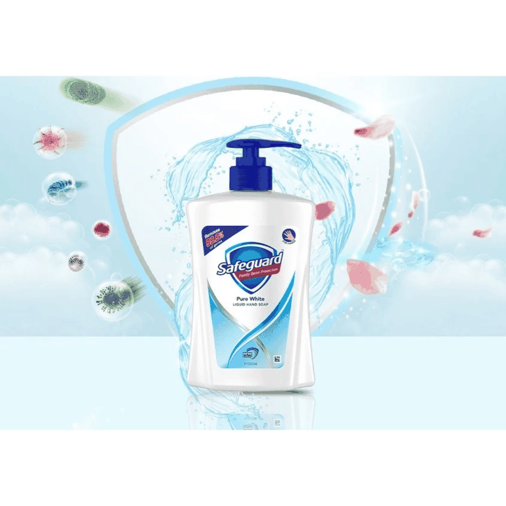 Nước Rửa Tay Safeguard Nước Rửa Tay Diệt Khuẩn, Sạch Sâu Dịu Nhẹ Pure White Liquid Hand Soap Chai 450ml