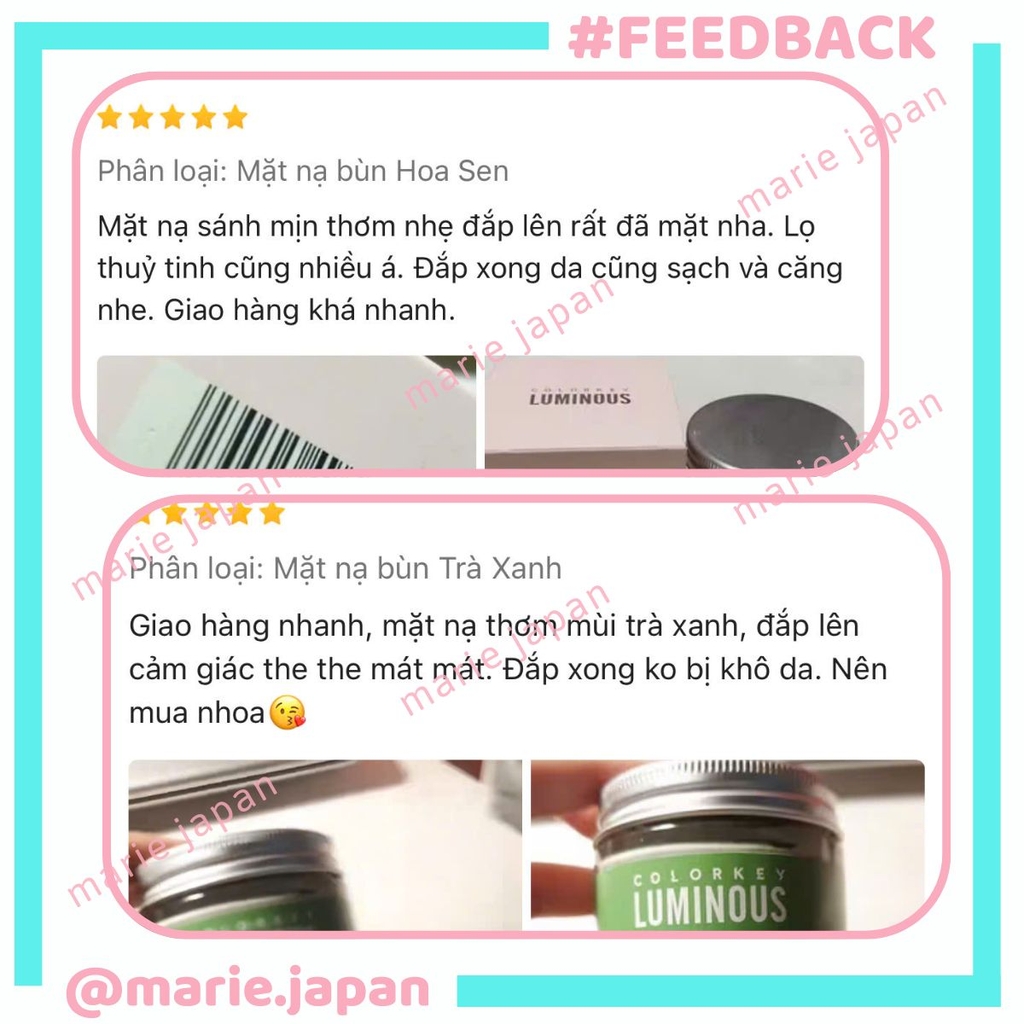 Mặt Nạ Bùn Colorkey Luminous Sạch Sâu Giảm Bã Nhờn Dưỡng Da  Sáng Mịn Purifying Clay Mask