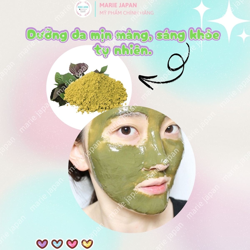 Bột Tía Tô Đắp Mặt Nạ Obaxua Sáng Da Giảm Thâm Mụn Da Khỏe Tự Nhiên Gói 75g
