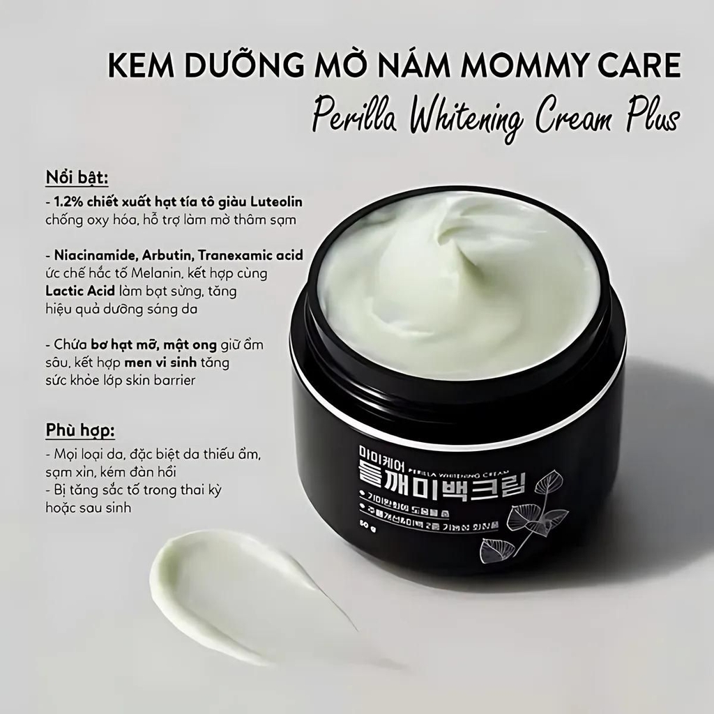 Kem Nám Mommy Care Perilla Whitening Cream Plus Dưỡng Trắng Hỗ Trợ Giảm Thâm Nám Nếp Nhăn Hàn Quốc