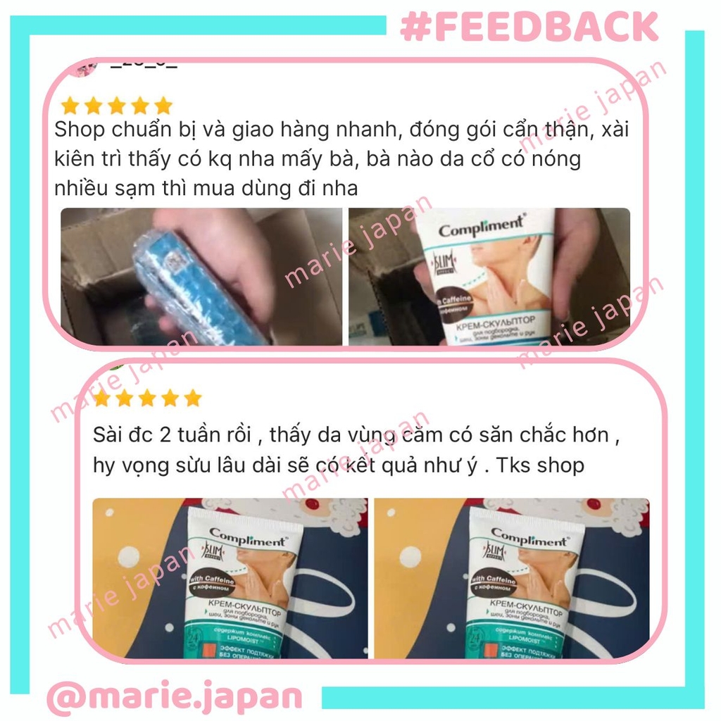 Kem Dưỡng Cổ Compliment Giảm Nọng Cằm Mờ Nếp Nhăn Thon Gọn Mịn Màng Da 150ml