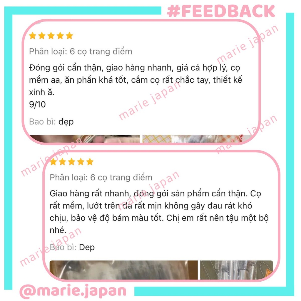 Bộ Cọ Trang Điểm Focallure 6 Cây Đa Năng Mềm Mịn Dễ Tán   Makeup Brushes Kit