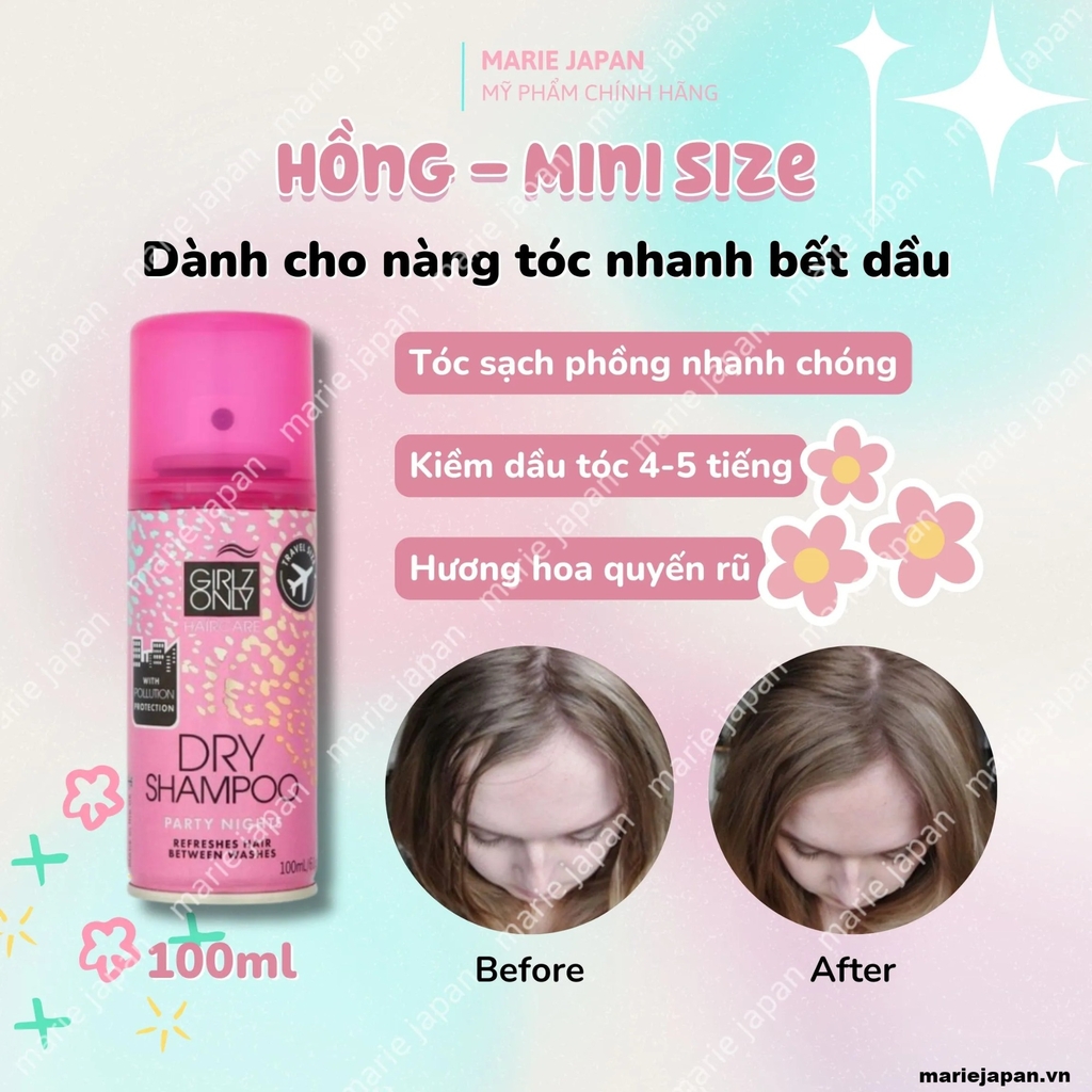 Dầu Gội Khô Girlz Only Dry Shampoo 200ML