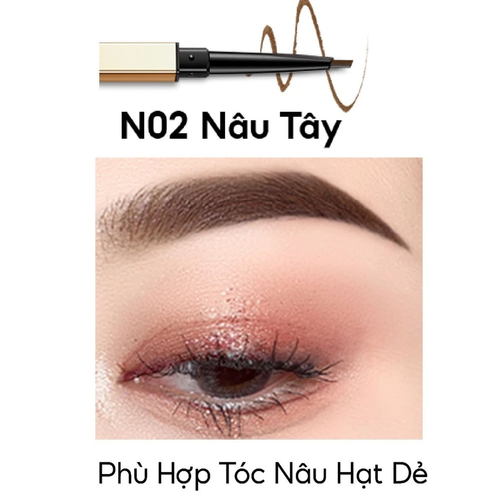 Chì Kẻ Mày Colorkey Hai Đầu Sắc Nét Chống Nước Lâu Trôi  Sketch Eyebrow Pencil 0.7g