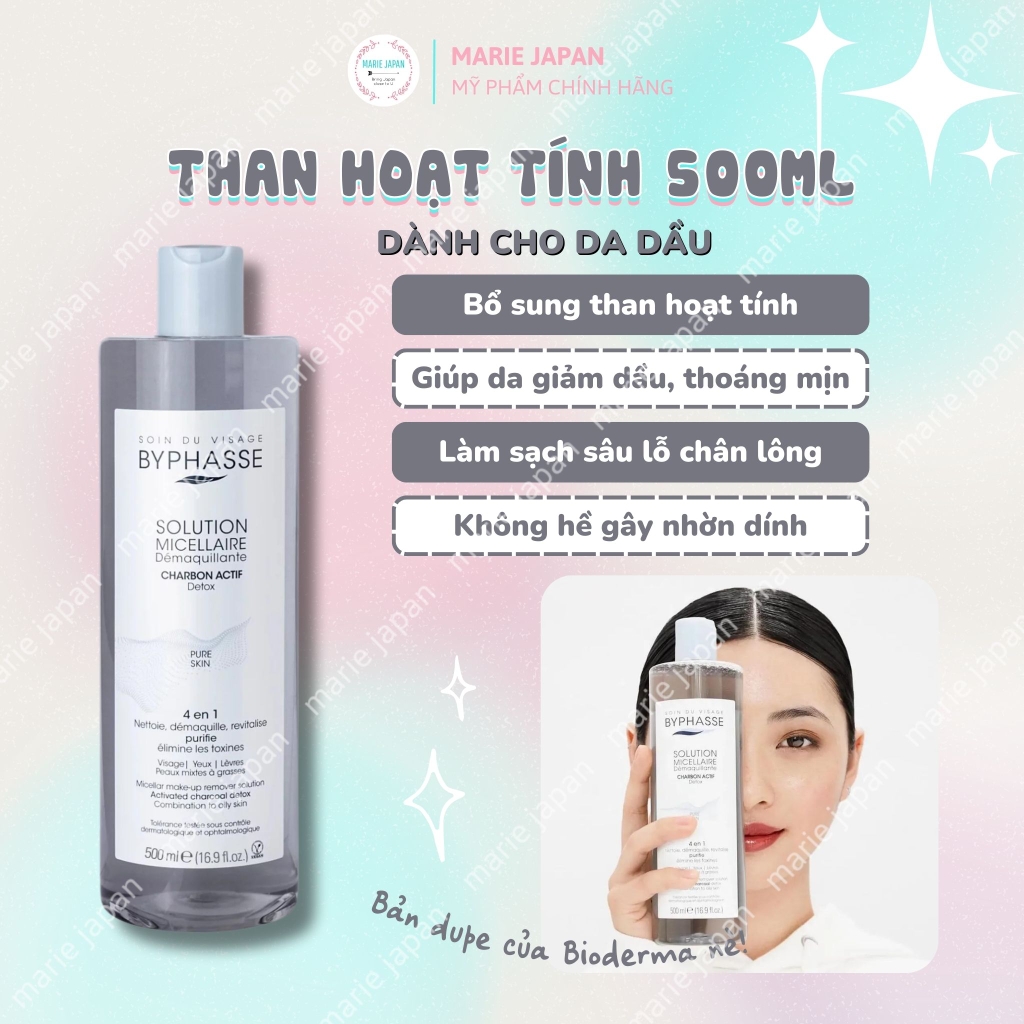 Nước Tẩy Trang Byphasse Solution Micellaire - HỒNG MINI Chai 100ml
