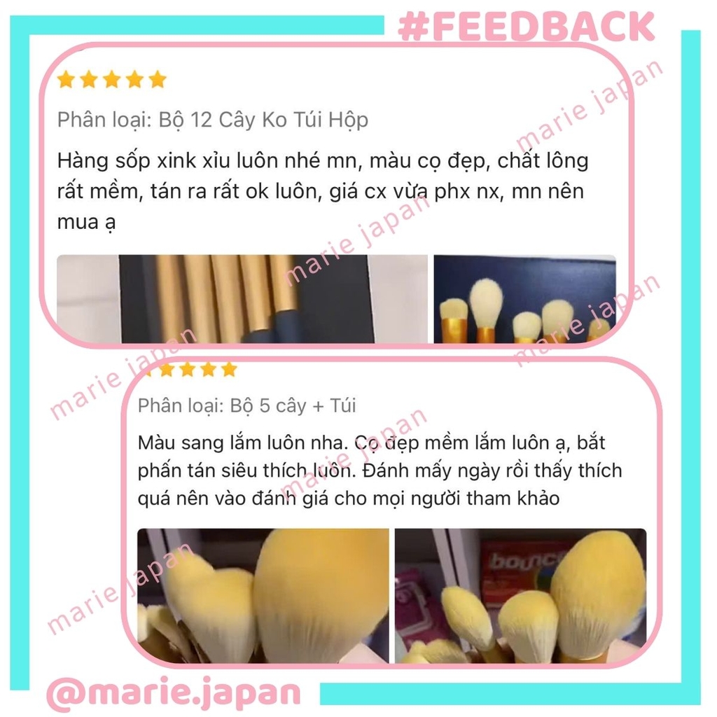 Set 12 Cọ Trang Điểm AMORTALS Makeup Cá Nhân Chuyên Nghiệp Lông Mềm Mịn Kèm Túi Đựng Tiện Lợi