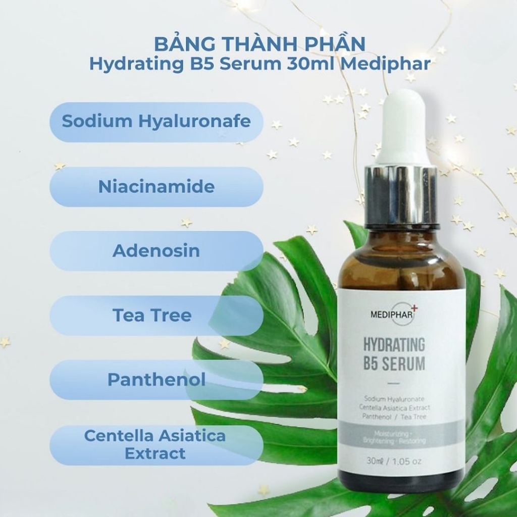 Serum Mediphar+ Hydrating B5 Cấp Ẩm Phục Hồi Dưỡng Sáng Da Hàn Quốc 30ml