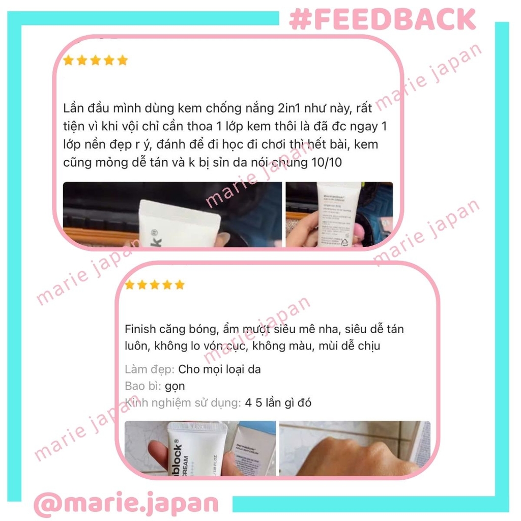 Kem Chống Nắng Dermablock Sun Cream SPF 50+ PA++++ Bảo Vệ Da Dưỡng Ẩm Nâng Tone Hàn Quốc Tuýp 35ml