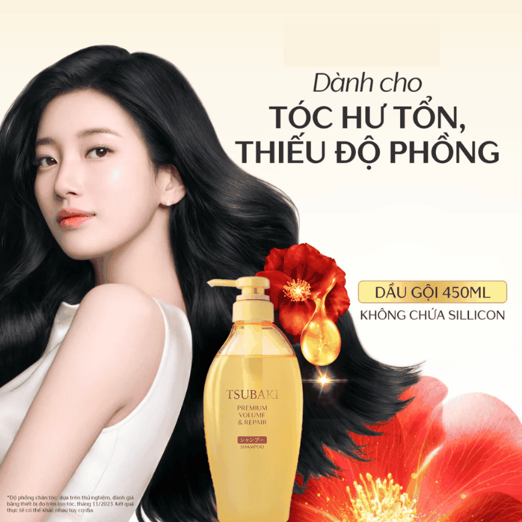 Dầu Gội Xả Tsubaki Premium Phục Hồi Giảm Gãy Rụng Cho Tóc Hư Tổn Nhật Bản