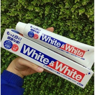 Kem Đánh Răng Lion White & White Làm Trắng Răng 150g Nhật Bản