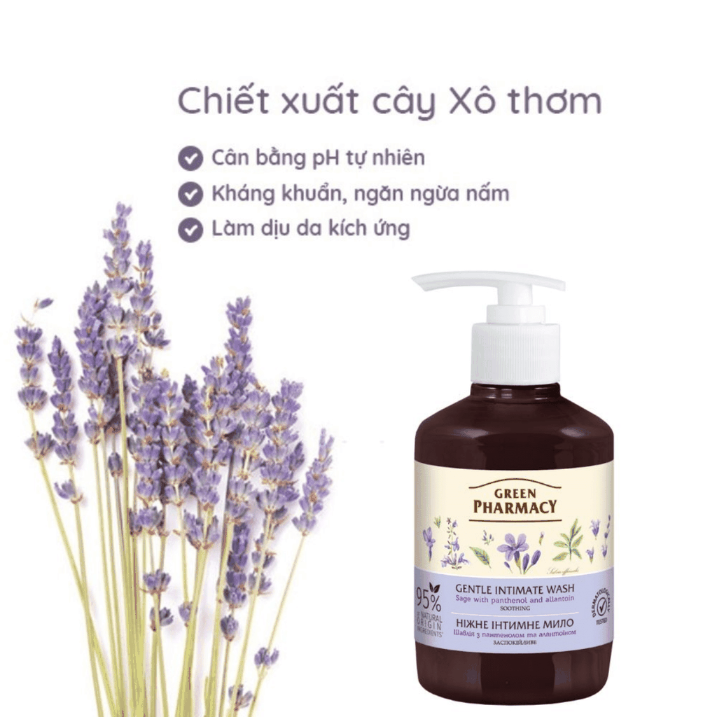 Dung Dịch Vệ Sinh Phụ Nữ Zelenaya Apteka Làm Sạch Lành Tính Dịu Nhẹ Cân Bằng Độ Ph Cô Bé 370ml