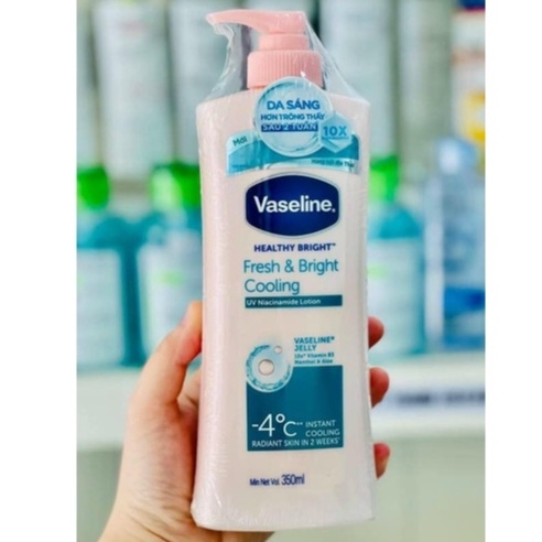 Dưỡng Thể Vaseline Fresh & Bright Cooling -4*C - Chai 350ml