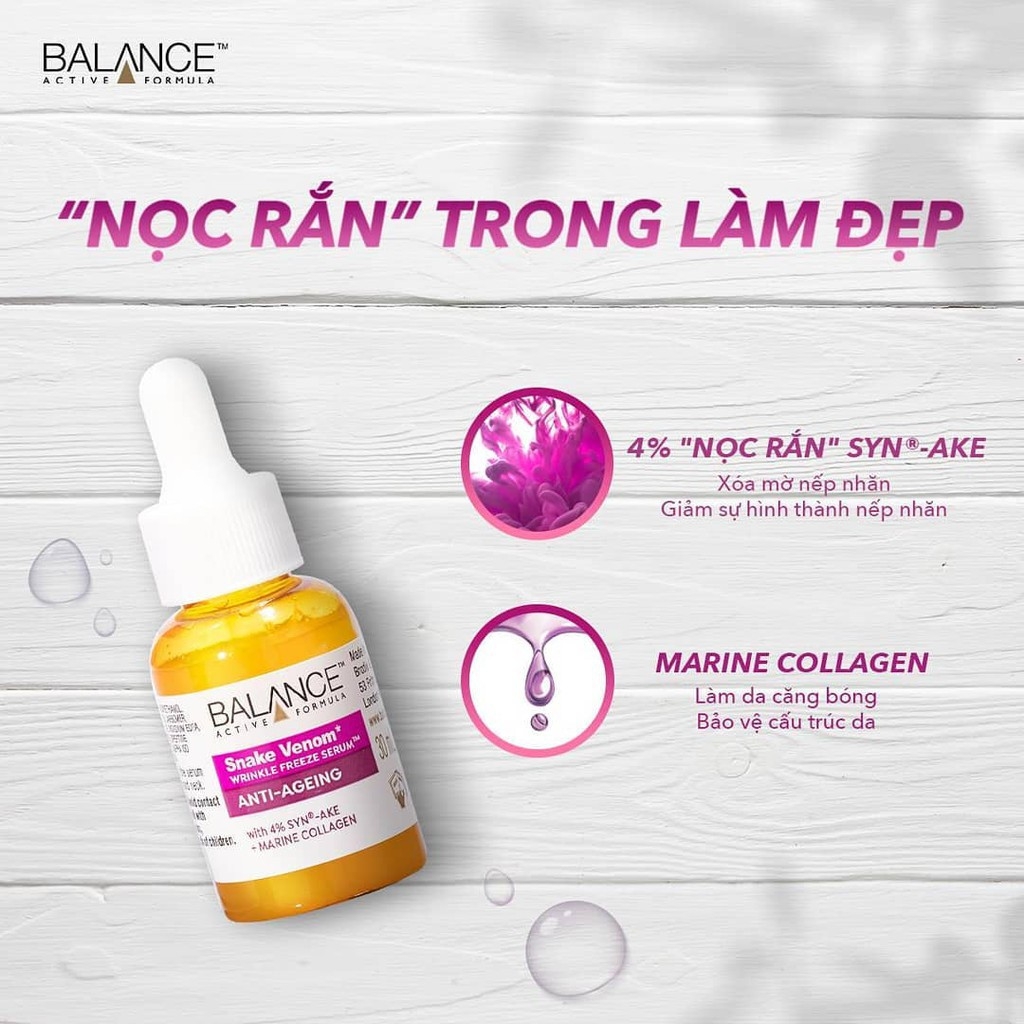 Serum Chống Lão Hoá Nọc Rắn Balance Formula Snake Venom Wrinkle Freeze 30ml
