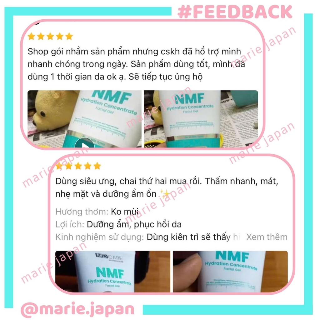 Gel Dưỡng MD Care NMF Hydration Concentrate Facial Kiềm Dầu Cấp Ẩm Phục Hồi Da Tuýp 50ml