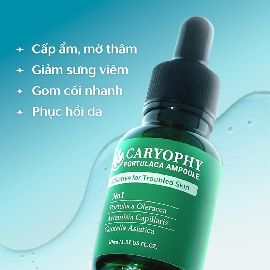 Serum Caryophy Portulaca Ampoule Giảm Mụn Mờ Thâm Se Khít Lỗ Chân Lông Hàn Quốc 30ml