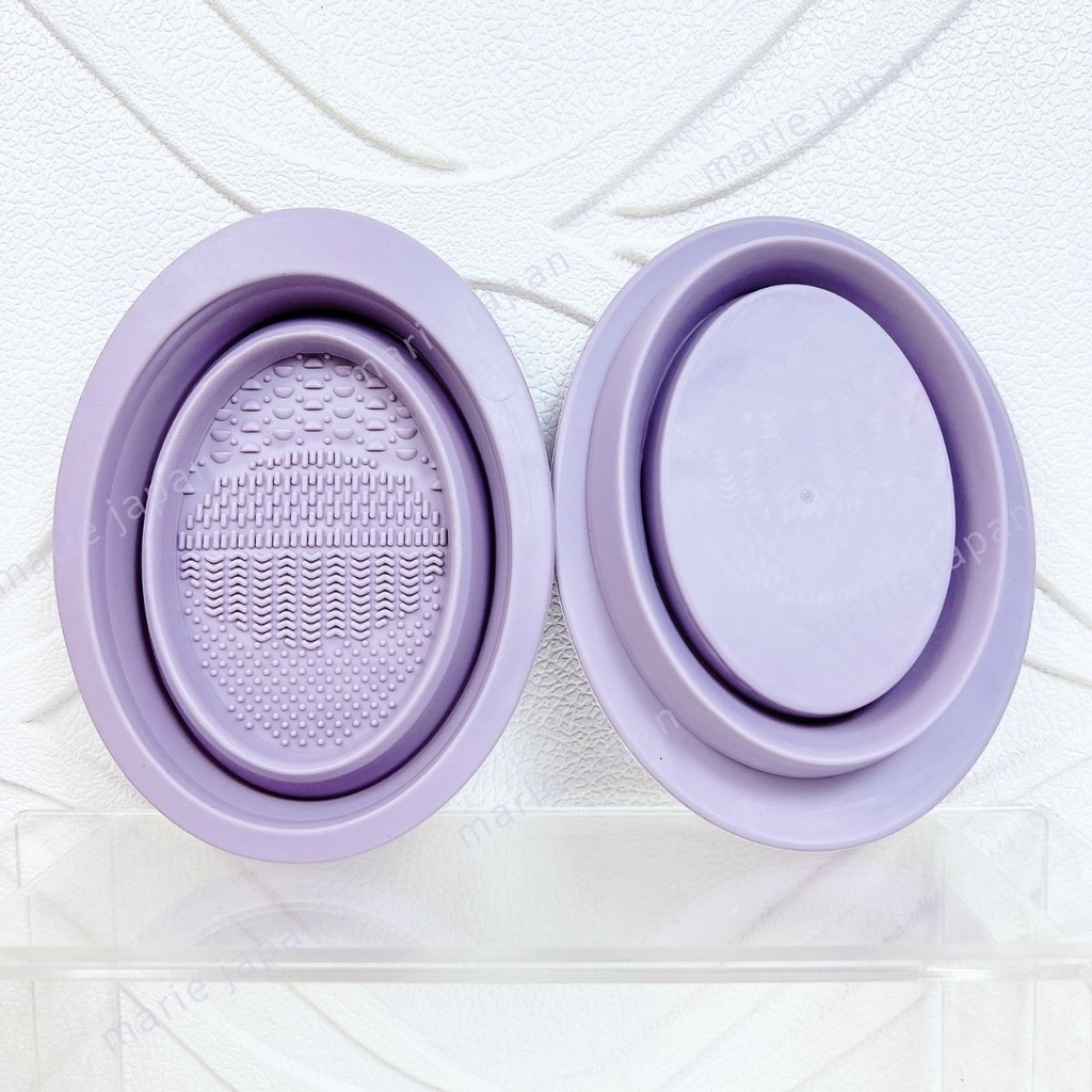 Chậu Vệ Sinh Cọ Makeup Silicon Gấp Gọn Làm Sạch Cọ Bông Mút Dễ Dàng