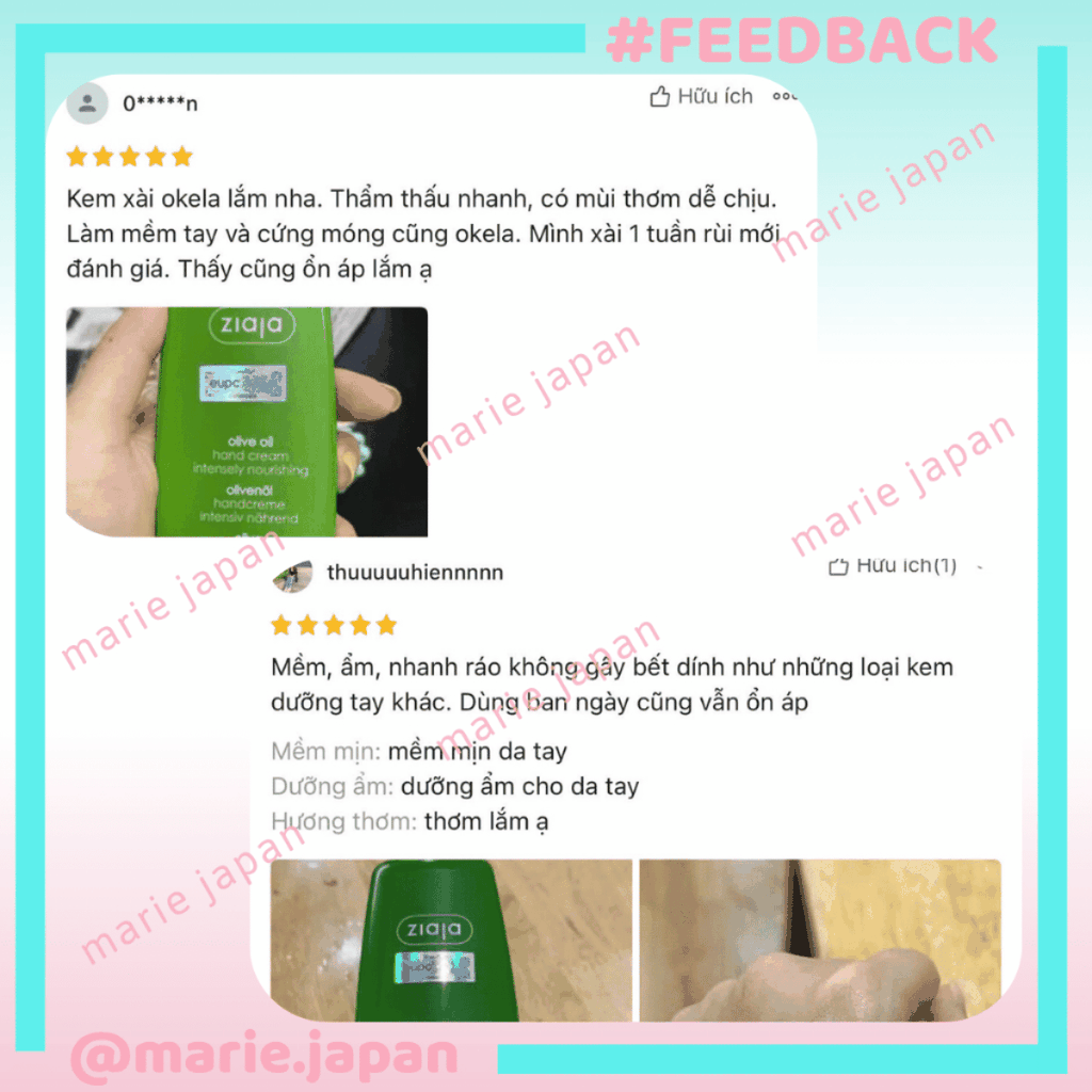 [MUA 1 TẶNG 1] Kem dưỡng tay & móng Ziaja Olive Oil Dưỡng ẩm mềm mịn, giảm khô ráp,móng chắc khỏe-TẶNG 1 MASK JM