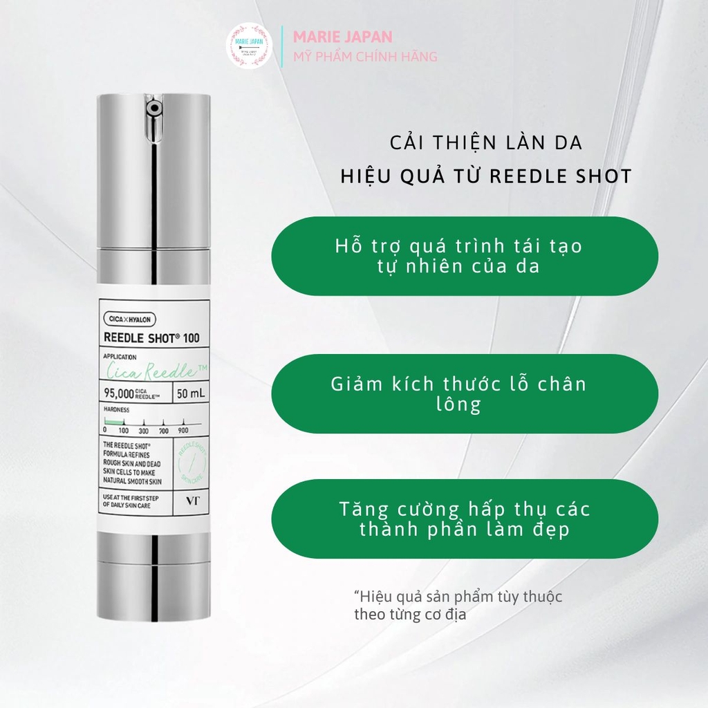Tinh Chất Vi Kim VT Cosmetics Reedle Shot 100 Tái Tạo Da Căng Bóng Mịn Màng Sáng Khỏe Hàn Quốc Chai 50ml