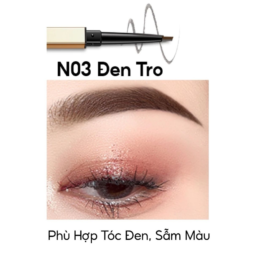 Chì Kẻ Mày Colorkey Hai Đầu Sắc Nét Chống Nước Lâu Trôi  Sketch Eyebrow Pencil 0.7g