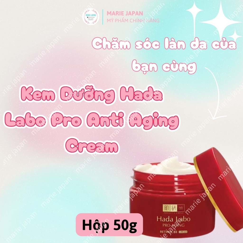 Kem Dưỡng Hada Labo Pro Anti Aging Cream Chống Lão Hóa Ngăn Ngừa Thâm Nám Săn Chắc Da Nhật Bản Hộp 50g