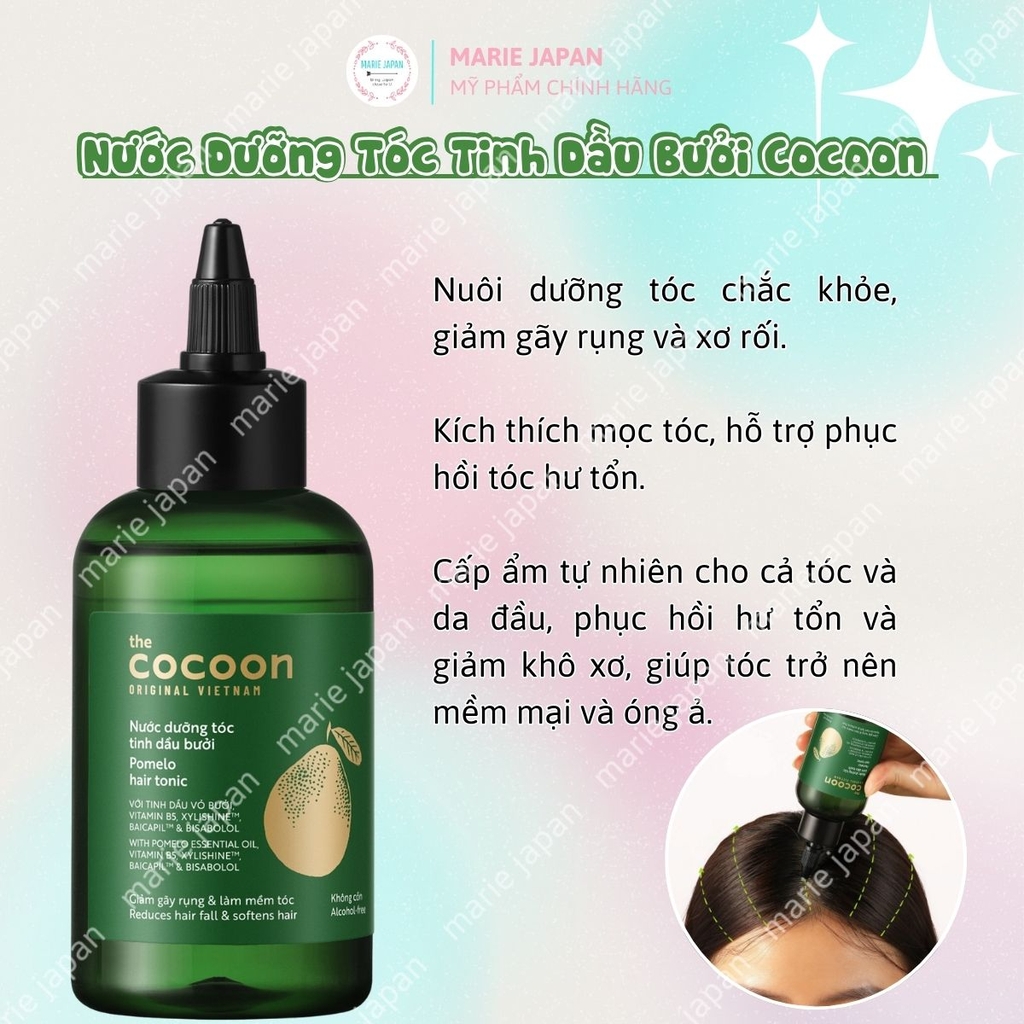Combo Cocoon 2 Món 1 Tẩy Tế Bào Chết Body Cà Phê Mịn Da 200ml + 1 Xịt Dưỡng Tóc Vỏ Bưởi Giảm Gãy Rụng 140ml 