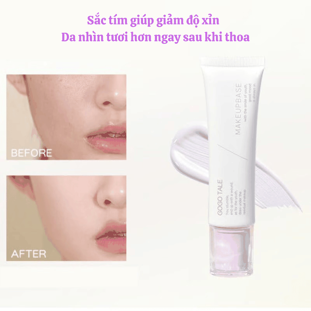 Kem Lót Trang Điểm Gogo Tales Hiệu Chỉnh Nâng Tone Da Mịn Như Filter Mỏng Nhẹ Tự Nhiên Makeup Base GT676 32g