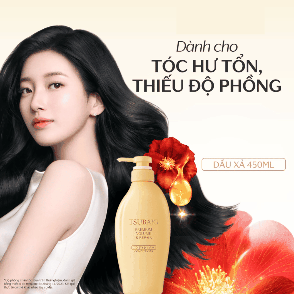 Dầu Gội Xả Tsubaki Premium Phục Hồi Giảm Gãy Rụng Cho Tóc Hư Tổn Nhật Bản