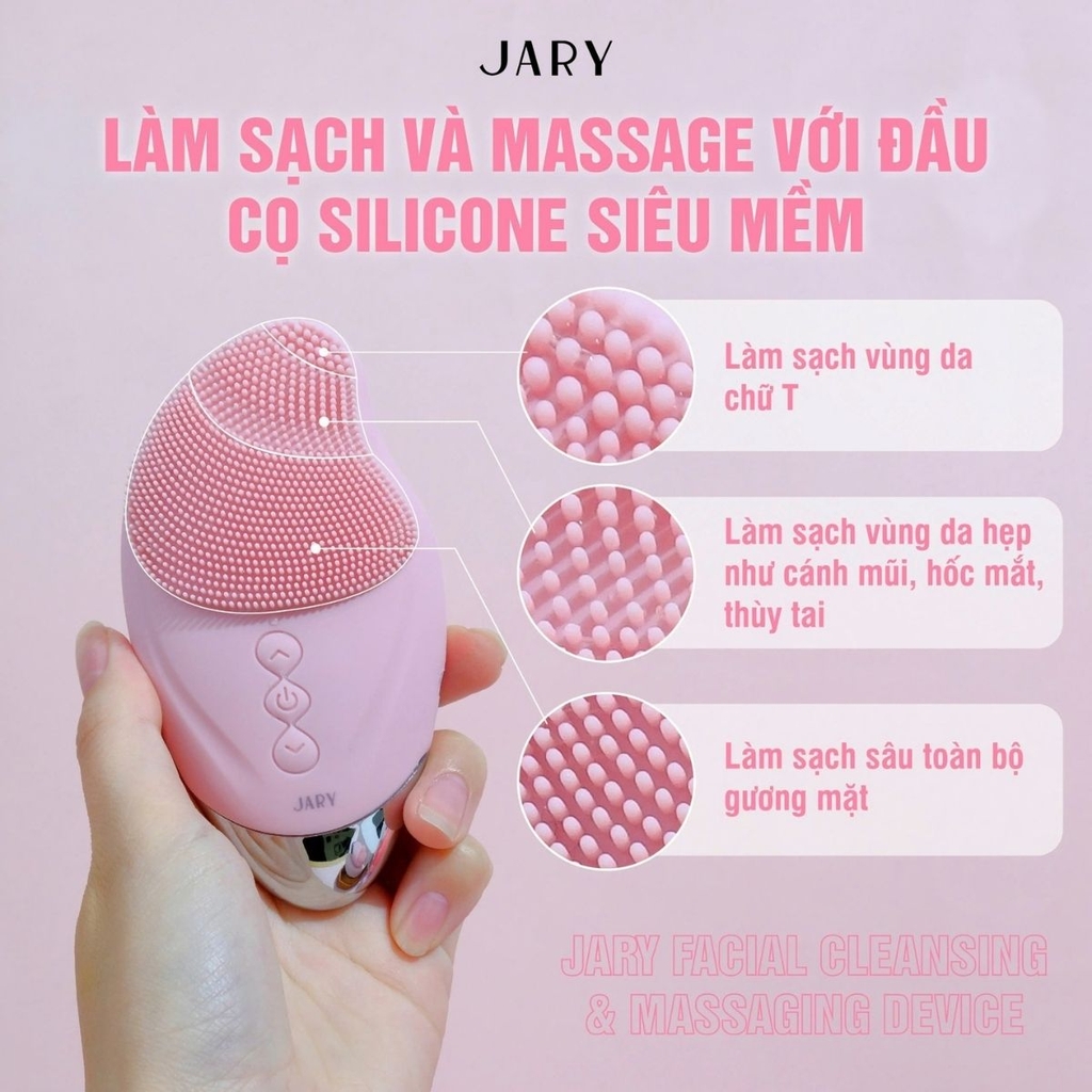 Máy Rửa Mặt Jary Facial Cleansing Massage Nâng Cơ Làm Sạch Sâu Giảm Nhăn Bọng Mắt