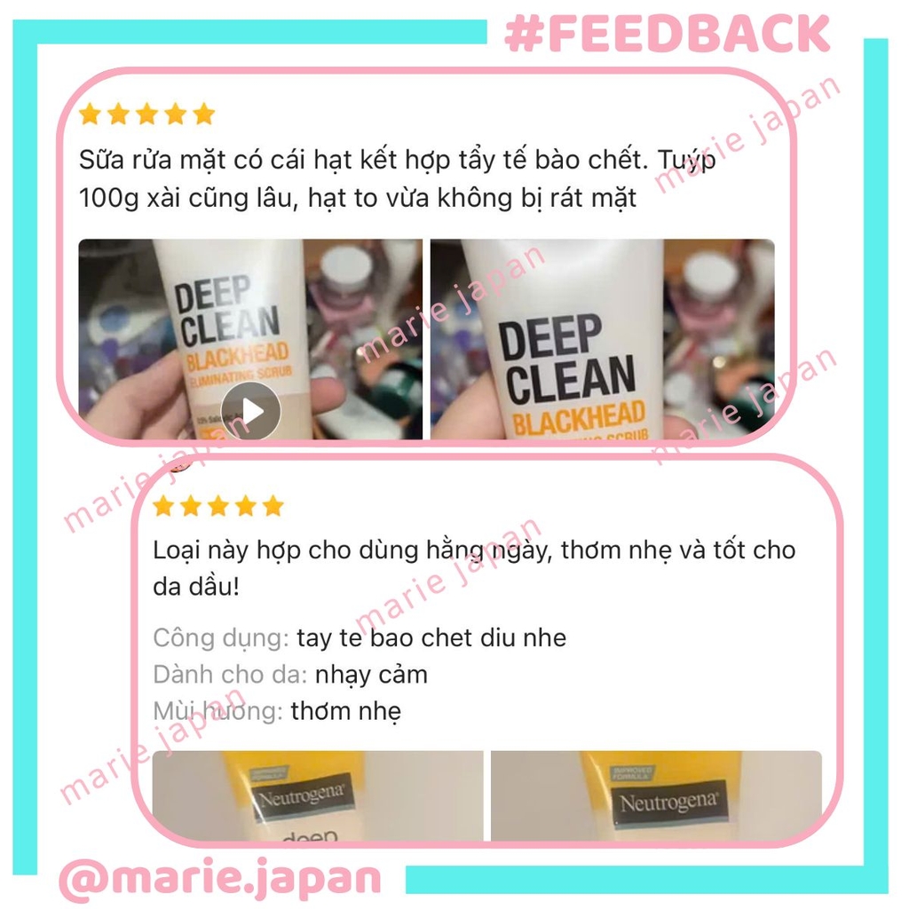 Sữa Rửa Mặt Neutrogena Sạch Sâu Giảm Mụn Siêu Ẩm Mịn Deep Clean Blackhead Eliminating Scrub Tuýp 100G