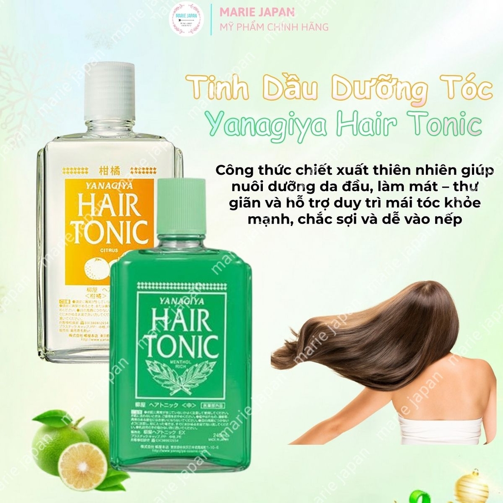Tinh Dầu Dưỡng Tóc Yanagiya Hair Tonic Giảm Gãy Rụng Kích Thích Mọc Tóc Chắc Khỏe Mềm Mượt Nhật Bản Chai 240ml