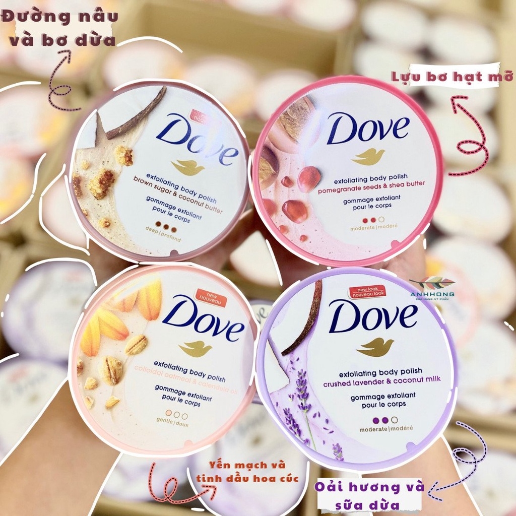 Tẩy Tế Bào Chết Body Dove Dưỡng Trắng Mịn Da