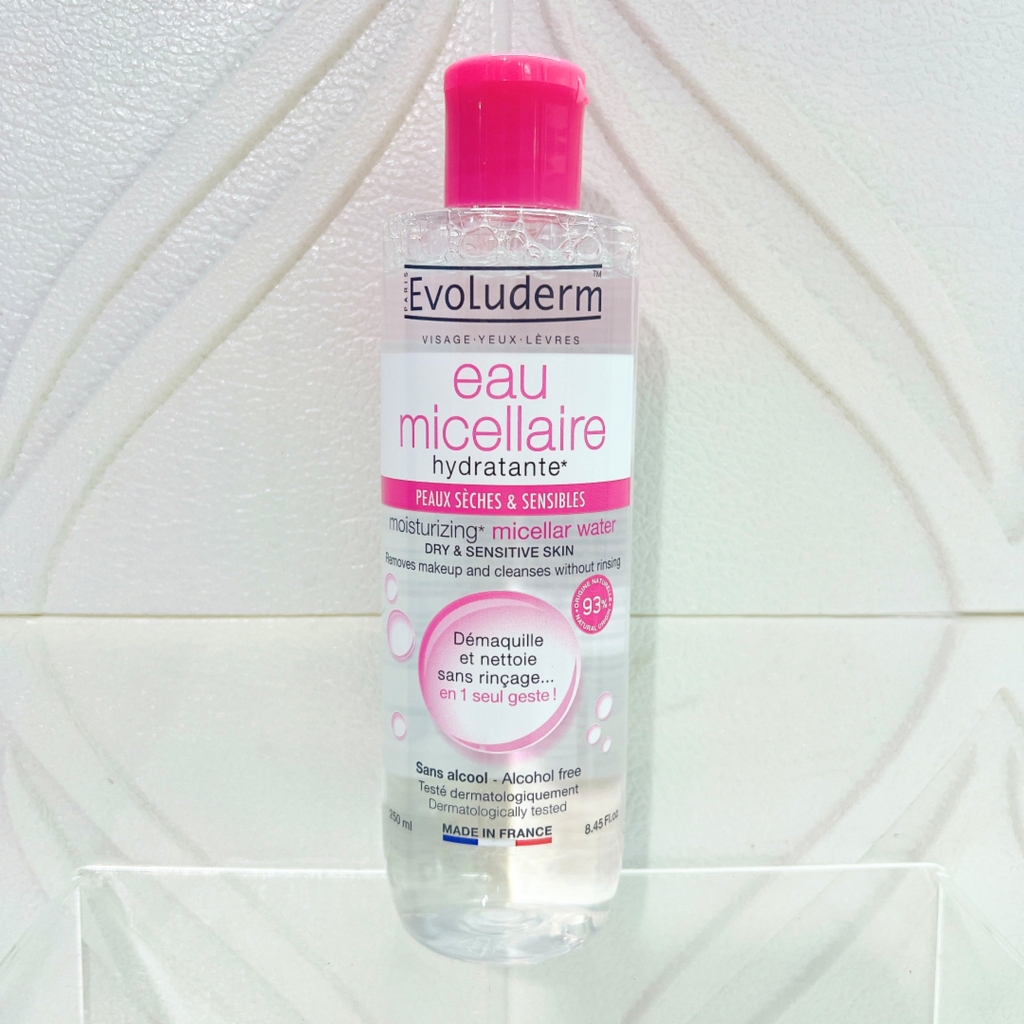 Nước Tẩy Trang Evoluderm Micellar Cleansing Water Cho Da Khô Nhạy Cảm Chai 500ml