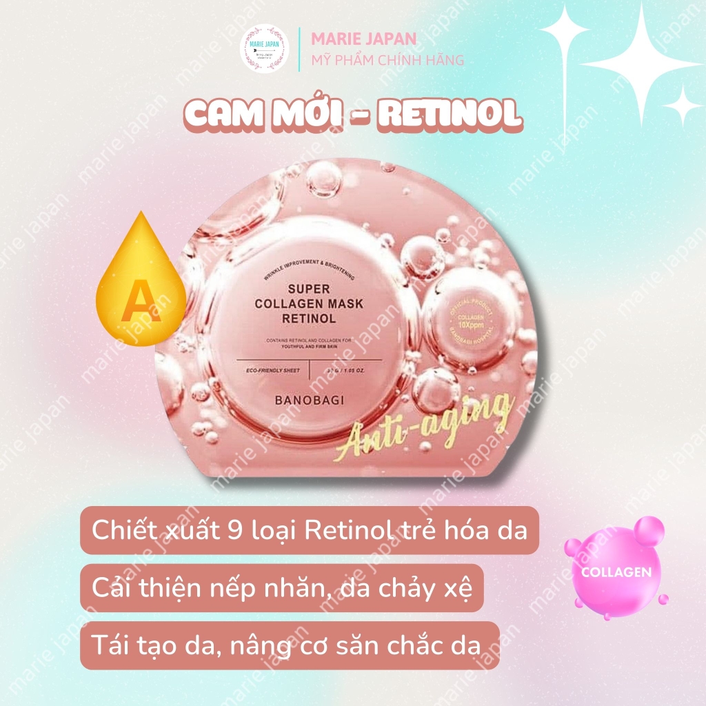 Mặt Nạ Banobagi Super Collagen Mask Dưỡng Trắng Da Giảm Mụn Nám Cao Cấp (MIẾNG LẺ)