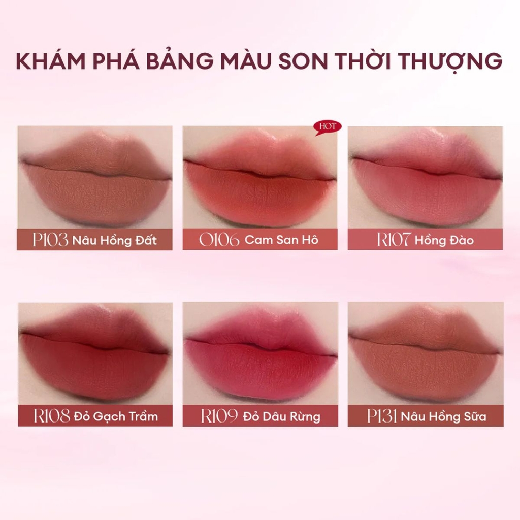 Son Kem Bùn Colorkey Mềm Mịn Lâu Trôi Tự Nhiên Mousse Matte Lip Mud 2g