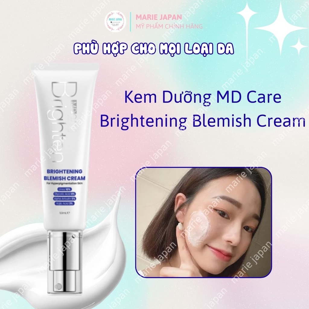 Kem Dưỡng MD CARE Brightening Blemish Cream Dưỡng Sáng Đều Màu Da Cấp Ẩm Chuyên Sâu 50ml