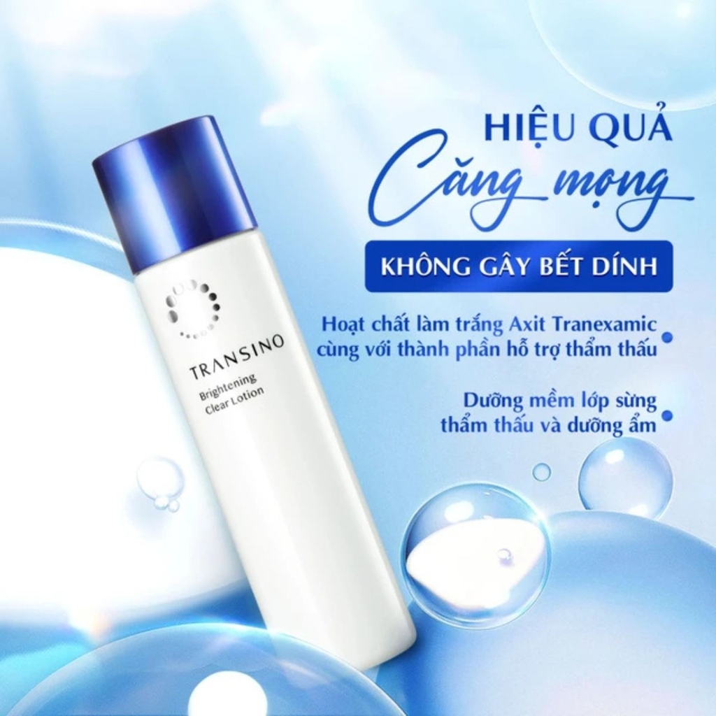 Toner Transino Dưỡng Trắng Cấp Ẩm Mờ Thâm Nám Chống Lão Hóa Da Brightening Clear Lotion EX Nhật Bản Chai 150ml