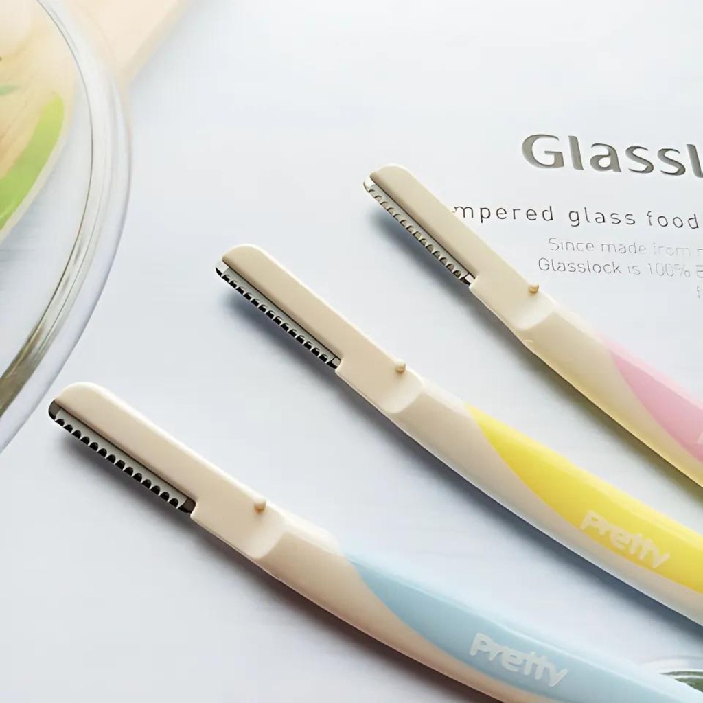 Set 3 Dao Cạo Lông Mày Kai Pretty Cao Cấp Lưỡi Thép Không Gỉ Nhật Bản - MẪU MỚI SET 3 TẶNG 1