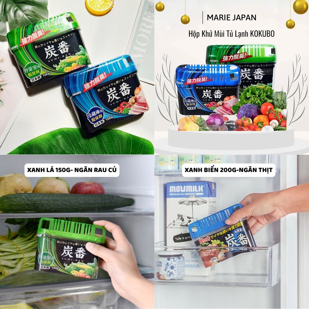 Hộp khử mùi Tủ lạnh KOKUBO than hoạt tính 200g