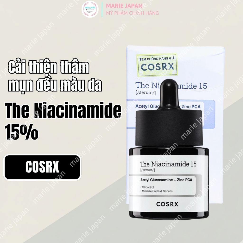 Serum COSRX The RX Niacinamide 15% Dưỡng Sáng Giảm Thâm Mụn Hàn Quốc Chai 20ml