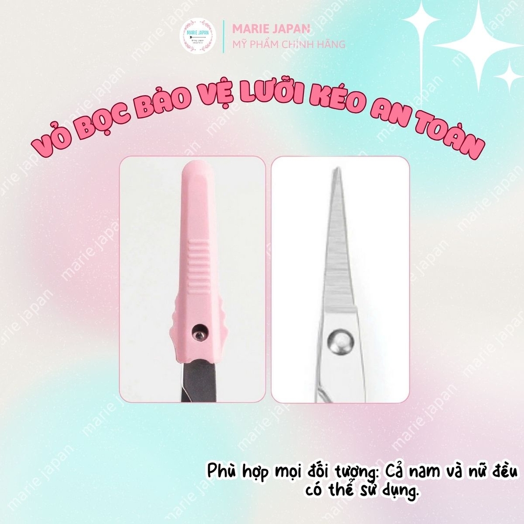 Kéo Tỉa Mày Cắt Lông Mi Jary Eyebrow Scissors Dễ Dàng Tỉa Gọn Tạo Dáng Lưỡi Sắc Bền An Toàn