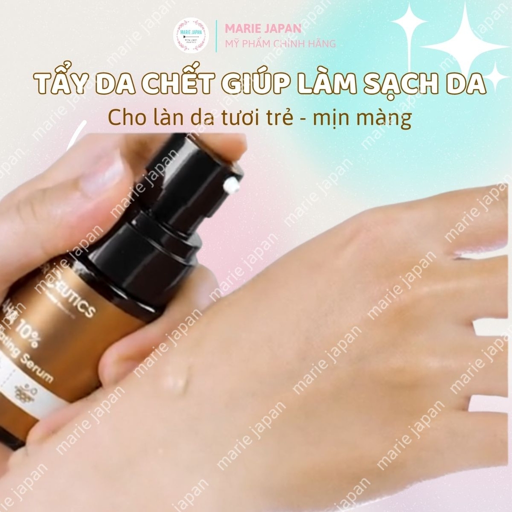Serum DrCeutics AHA 10% Exfoliating Tẩy Tế Bào Cải Thiện Sắc Tố Da  Se Khít Lỗ Chân Lông Chai 30g