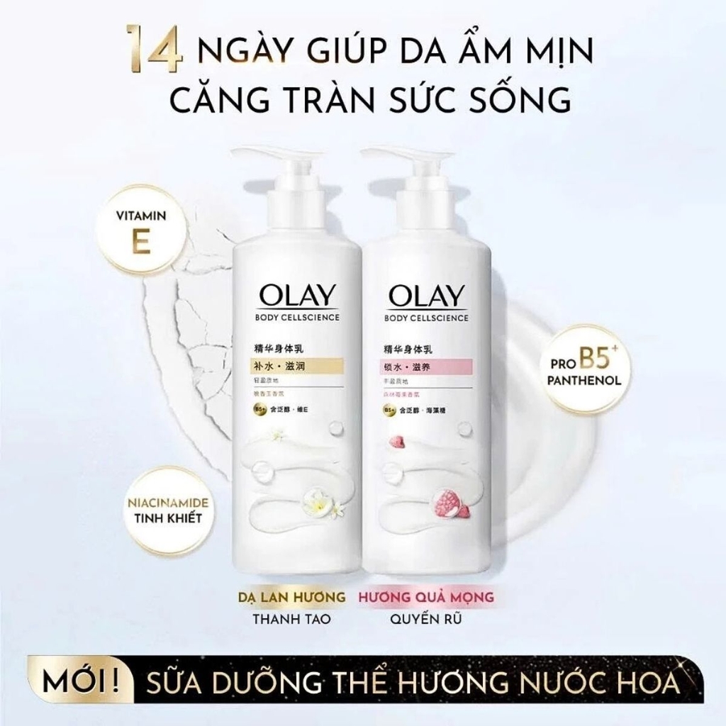 Dưỡng Thể OLAY Hương Nước Hoa Dưỡng Ẩm Sáng Mịn Mướt Da 260g