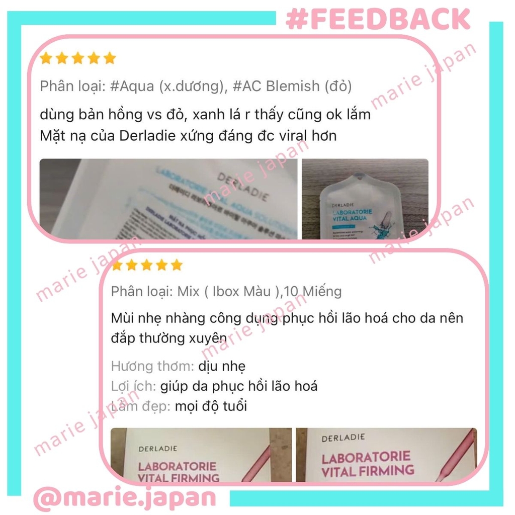 [1 Miếng Lẻ] Mặt Nạ Derladie Laboratorie Vital Dưỡng Ẩm Phục Hồi Sáng Da Hàn Quốc