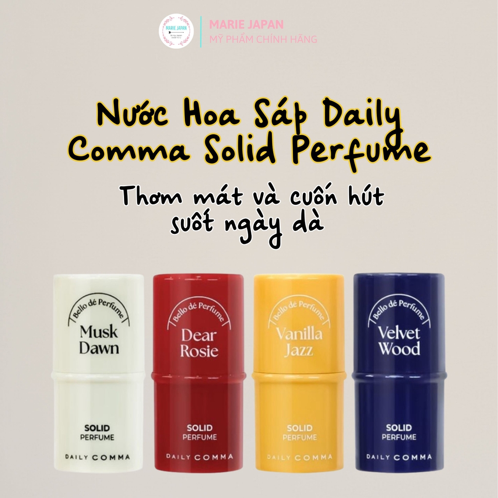 Nước Hoa Sáp Daily Comma Solid Perfume Hương Thơm Tươi Mát Dịu Nhẹ Hàn Quốc Hộp 4,7g