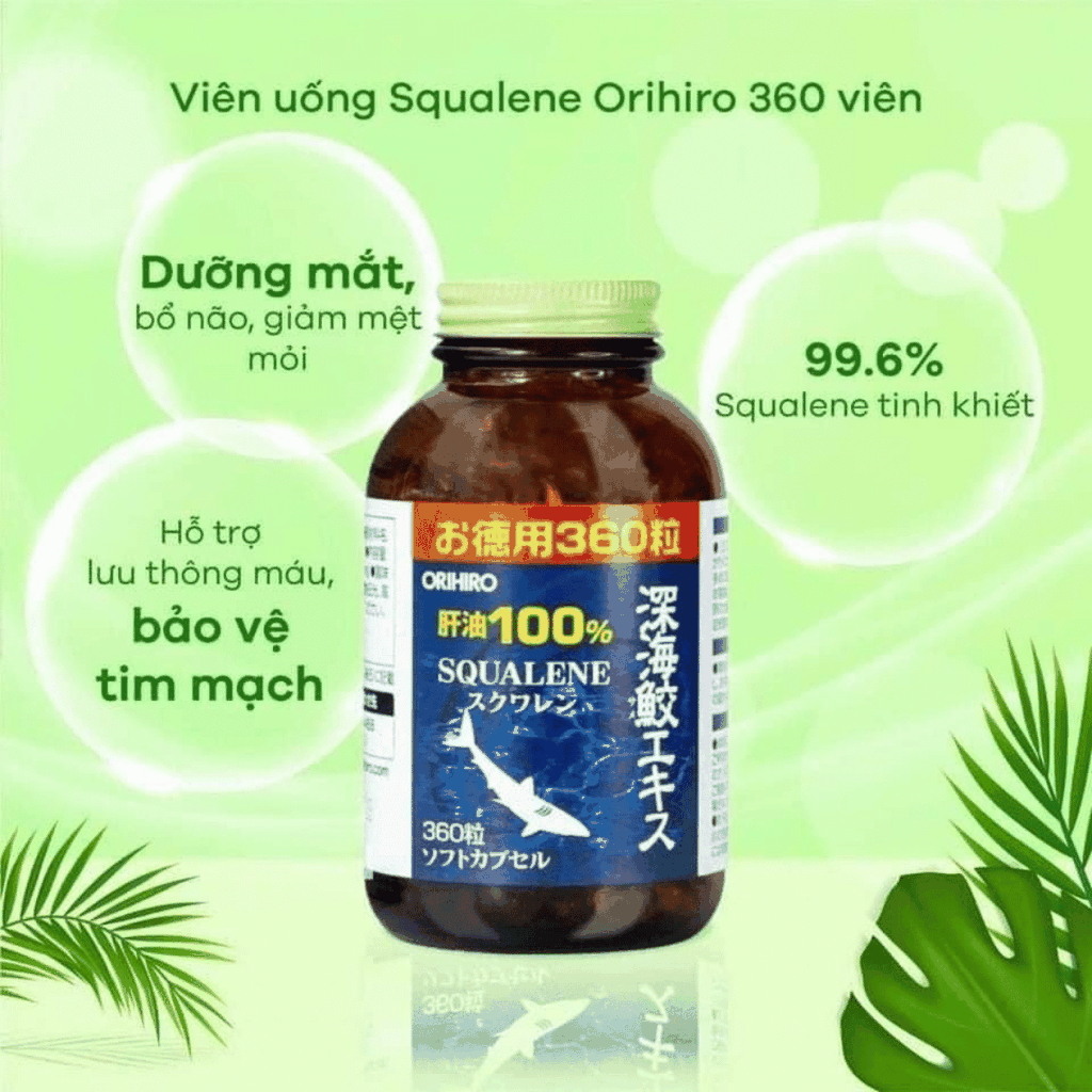 Viên Uống Squalene Sụn Vi Cá Mập Bổ Xương Khớp Orihiro Nhật Bản