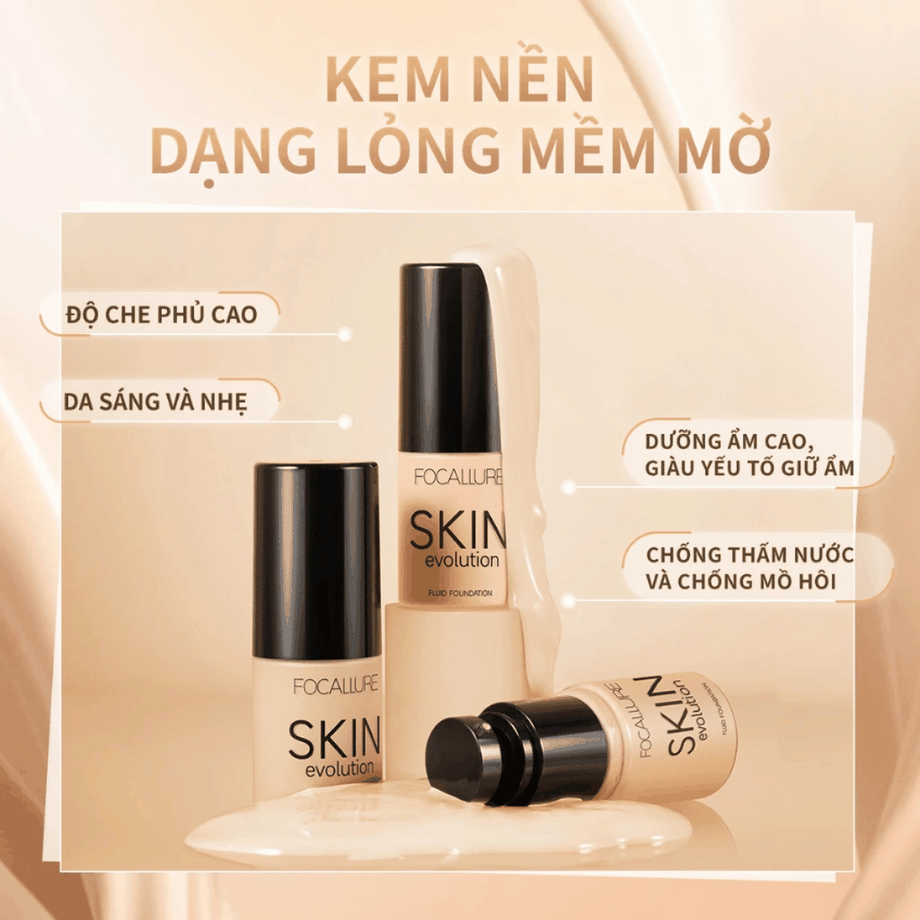 Kem Nền Focallure Kiềm Dầu Đỉnh Căng Bóng Mịn Màng  BB Face Fluid Foundation FA30 31g