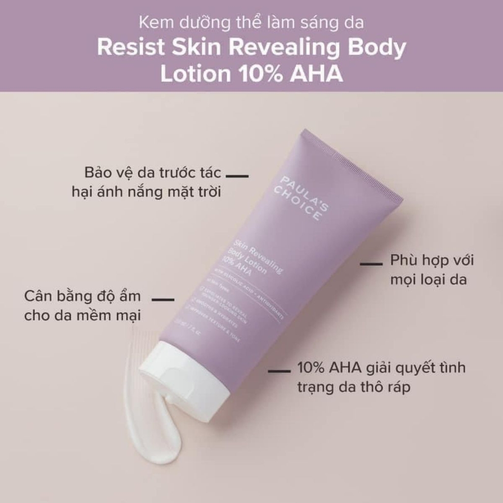 Kem Dưỡng Thể Paula's Choice Weightless Body Treatment 2% BHA Cấp Ẩm Giảm Viêm Lỗ Chân Lông Mỹ