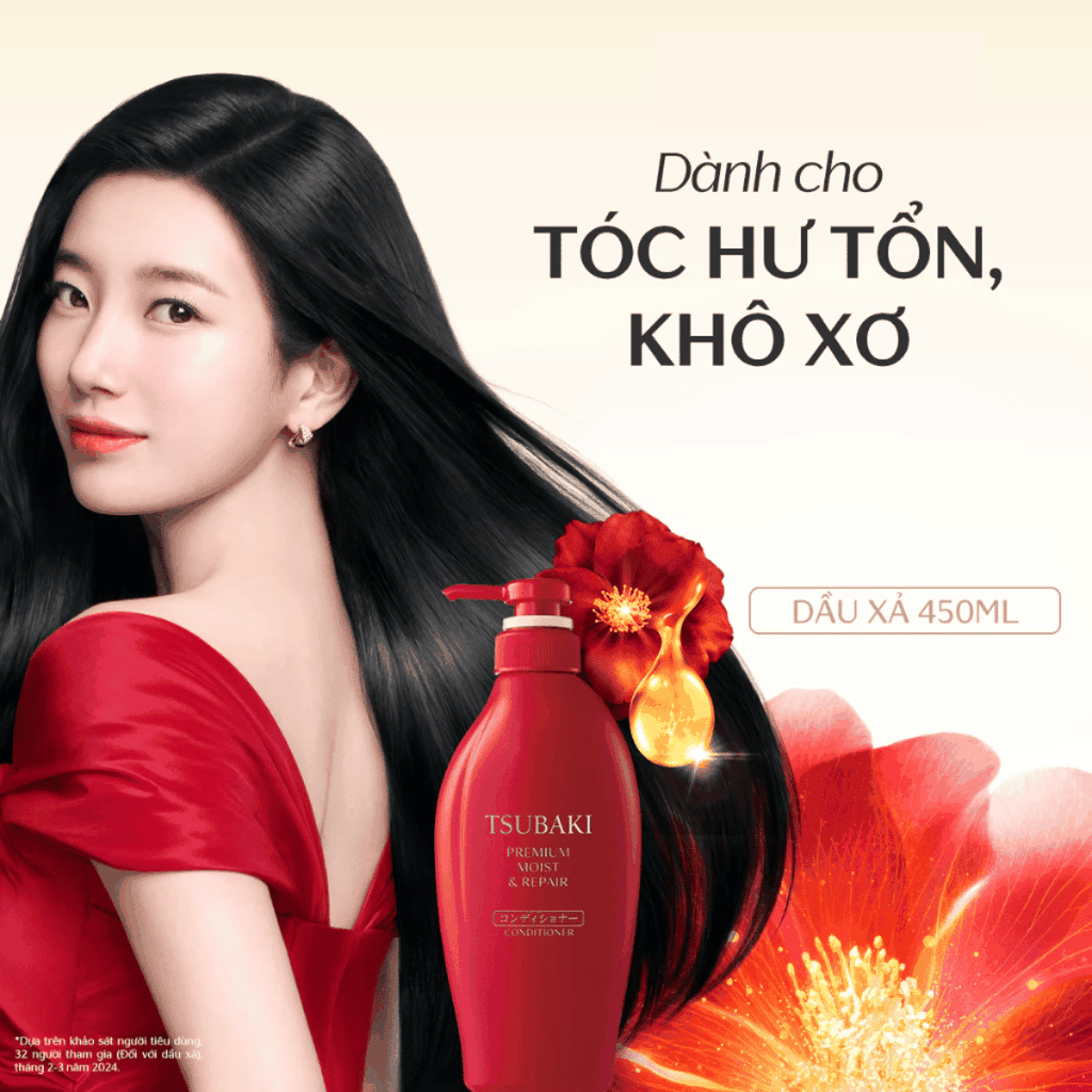 Dầu Gội Xả Tsubaki Premium Phục Hồi Giảm Gãy Rụng Cho Tóc Hư Tổn Nhật Bản