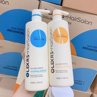 Set Gội Xả Olexrs Phục Hồi Giảm Rụng Kích Mọc Tóc Hair Salon 500ml
