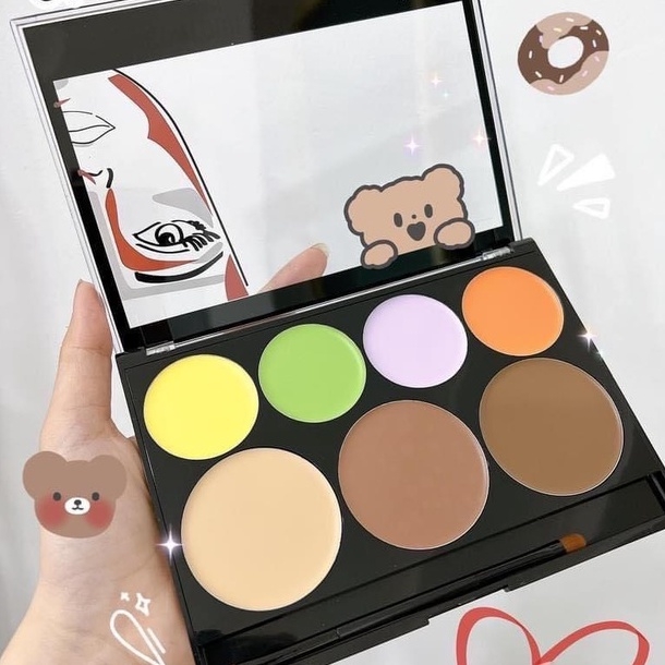 Bảng City Color 7 Ô - Tạo Khối Và Che Khuyết Điểm Contour & Corrector Cream Palette